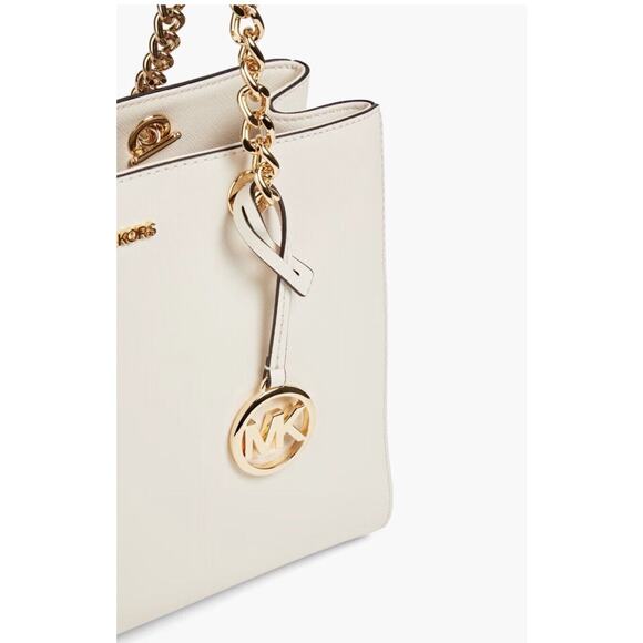 NWT Michael Kors Sussanah Large Tote Saffiano Leather - Light Cream - Picture 3 of 5